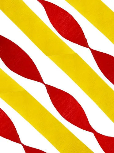 Miniatura 2 de Serpentinas de papel crepé rojo y dorado amarillo (2 rollos de cada color) Fabricadas en Estados Unidos