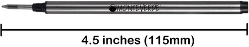 Miniatura 2 de Pen Savings Monteverde Soft Roll - Paquete combinado, repuestos para bolígrafos con tapa Montblanc, 5 unidades, punta media, M23, punta roscada