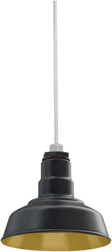 Miniatura 28 de Steel Lighting Co. Inglewood - Lámpara de granero Lámpara montada en el techo Cúpula redonda de 8 pulgadas vástago inclinado de 12 pulgadas