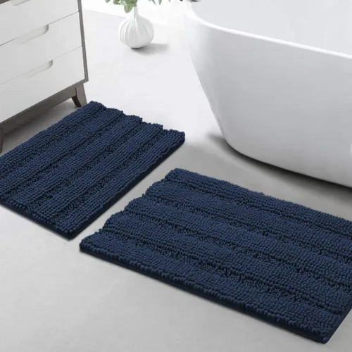 Miniatura 38 de Turquoize Alfombras de Baño de Chenilla Peludas Alfombra de Baño Antideslizante Gruesas Alfombras Peludas para Baño Chenilla Juego de Alfombra