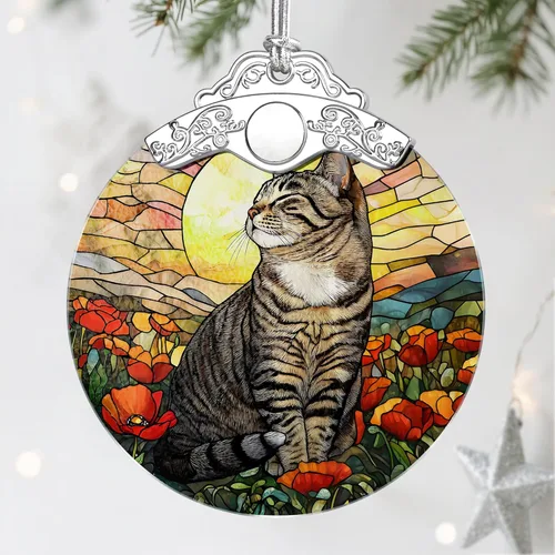 Miniatura 19 de Jocidea Adornos navideños de búho - Adornos festivos de vidrio manchado, adornos para árbol de Navidad, regalos de Navidad para amantes de los búhos