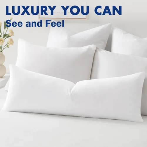 Miniatura 8 de MIULEE - Relleno de almohada de 12x16 pulgadas con plumas y plumón, almohada esponjosa y cómoda con tela de algodón para cama, sofá y sillón