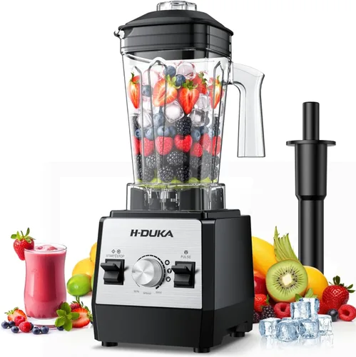 H-Duka Licuadora para batidos con capacidad de 64 onzas, licuadoras para cocina con recipiente sin BPA, licuadora de batidos para triturar hielo,