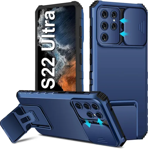 Miniatura 25 de S22 Ultra - Funda compatible con Samsung Galaxy S22 Ultra 5G [versión 2022], funda para cámara deslizante, funda de teléfono a prueba de golpes