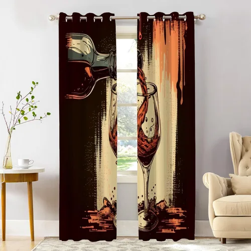 Miniatura 49 de Shrahala Cortinas de nivel de chakras con mandala beige para ventanas de cocina, paneles de cortina de ventana de mandala multicapa de poliéster