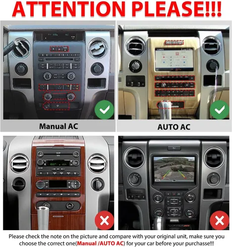 Miniatura 2 de Para Ford F-150 Raptor 2009-2014 AUTO AC Car CarPlay Android Navegación Automática Estéreo GPS Radio Cámara Pantalla 13.1 "QLED Pantalla Táctil