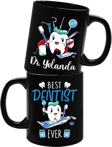 Miniatura 15 de Taza de café personalizada con texto en inglés "I Create Smiles What's Your Superpower" de 11 onzas, taza de café personalizada con nombre I Create