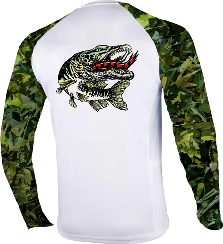 Miniatura 16 de Palmyth - Camiseta de pesca para hombre, con manga larga, protección solar ultravioleta FPU 50+, con bolsillo