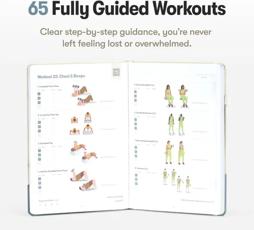 Miniatura 3 de Diario de entrenamiento en casa con mancuernas. Programa de 13 semanas. Planificador de ejercicio/libro de entrenamiento que solo requiere