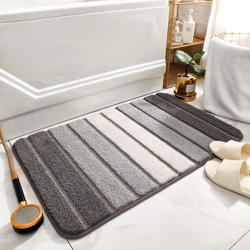 Miniatura 7 de Alfombra de baño – Alfombra de baño extra suave, acogedora y absorbente, no se desprende, lavable a máquina, antideslizante alfombra de felpa lanuda