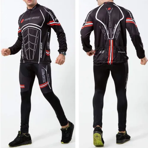Miniatura 8 de Mens Soft Long Sleeve Breathable Bicycle Cycling Jersey Polyester Clothing Outdoor Sports Fall Autumn