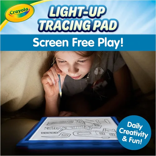 Miniatura 6 de Crayola Almohadilla de trazado iluminada: proyector de dibujo y trazado azul, para niños, regalos de vacaciones y Navidad para niñas y niños, mesa