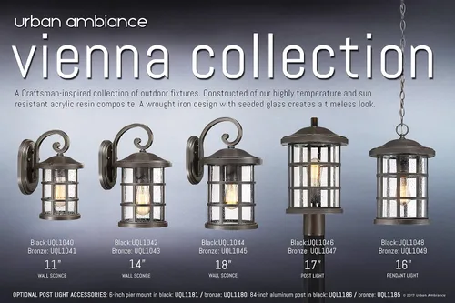 Miniatura 5 de Urban Ambiance UQL1049 - Lámpara colgante de lujo para exteriores, tamaño mediano: 15.5 pulgadas de alto x 10 pulgadas de ancho, con elementos