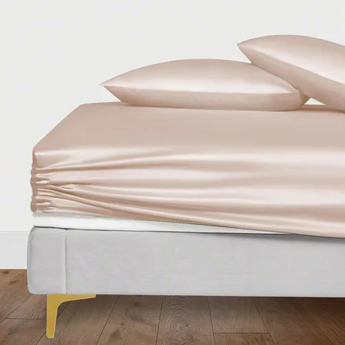 Miniatura 27 de LINENWALAS Tencel Lyocell Sábana bajera solo con ajuste seguro y cómodo en todo el contorno elástico de 16 pulgadas de profundidad, ropa de cama