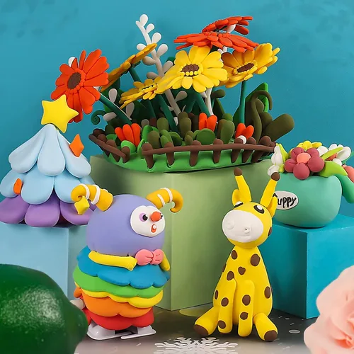 Miniatura 8 de Kits de arcilla de modelado ifergoo - 65 colores de arcilla seca al aire para niños, juguetes de moldeo DIY con herramientas de escultura, ultra