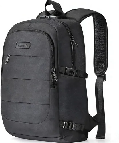 Miniatura 10 de Tzowla, mochila de viaje de negocios para computadora portátil de 15,6 a 17,3 pulgadas para mujeres, hombres y para regalar, A-Negro