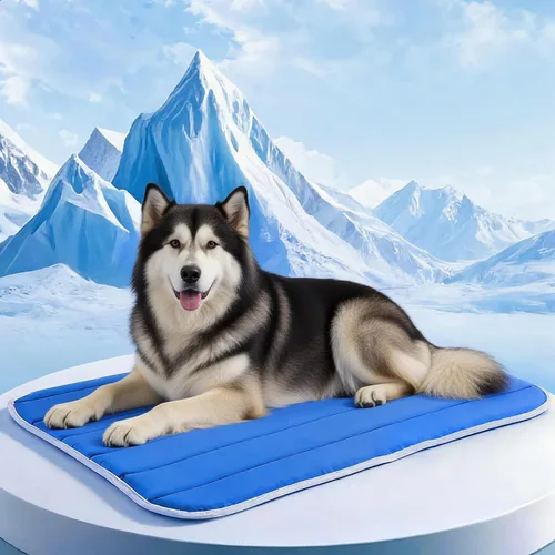 Miniatura 10 de Tapete refrescante para perro, esponja de memoria fría para perro, cama plegable para mascotas y antideslizante, (Q-Max > 0.45) de larga duración
