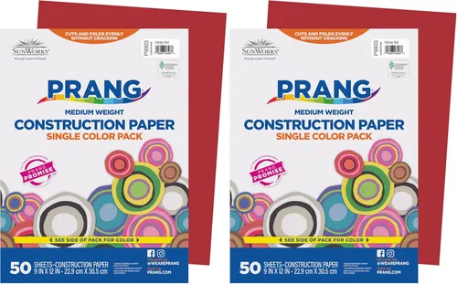 Miniatura 12 de Prang (anteriormente SunWorks) Papel de construcción, naranja, 9 x 12 pulgadas, 50 hojas 2-Naranja