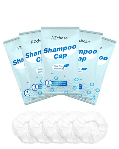 Tapas de champú sin enjuague con agua para campamento y cuidado del hogar, lavado de cabello sin agua para adultos y ancianos y pacientes postrados