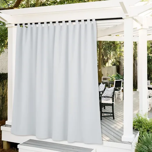 Miniatura 35 de RYB HOME - Cortinas opacas para interior y exterior, cortinas para patio o terraza, cortinas exteriores con pestaña Crema Beige