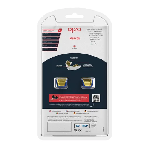 Miniatura 8 de OPRO Protector bucal instantáneo de ajuste personalizado, comodidad y ajuste a nivel de dentista - Protector bucal moldeable para fútbol americano