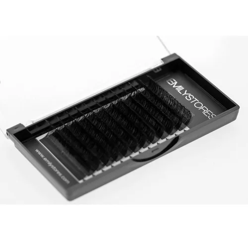 Miniatura 6 de Extensiones de pestañas de 0.003 in de grosor, rizo D, longitud de 0.591 in, tamaño único, pestañas de volumen rápido para extensiones de pestañas
