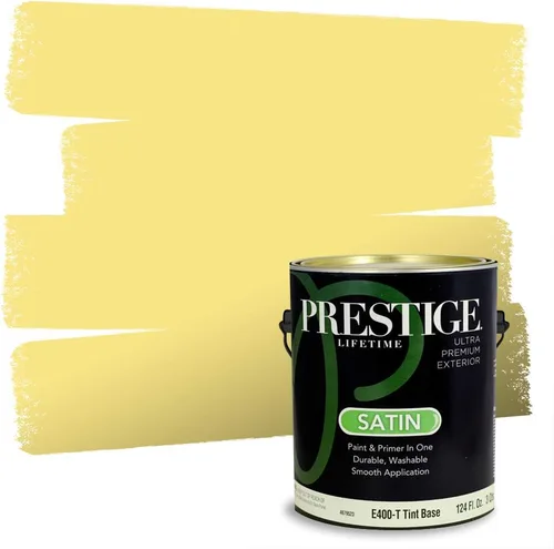 Miniatura 175 de PRESTIGE Pinturas Pintura Exterior e Imprimación En Uno, 1 Galón, Satinado, Pareja Comparable de Benjamin Moore* Amarillo* 320BM-PCM