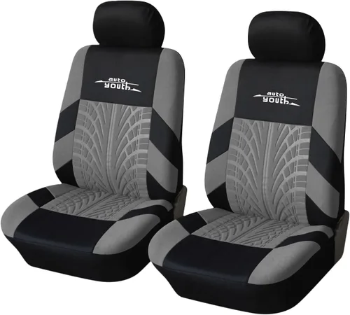 Miniatura 25 de AUTOYOUTH - Juego completo de fundas para asientos de auto, fundas para asientos delanteros y asiento trasero dividido para mujer, juego de Azul