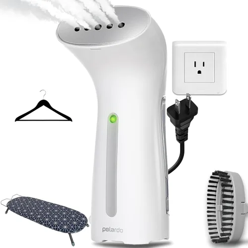 Vaporizador de hierro de mano para ropa, tamaño de viaje, potente, portátil, compacto, mini plancha de vapor para hogar, removedor de arrugas, Blanco