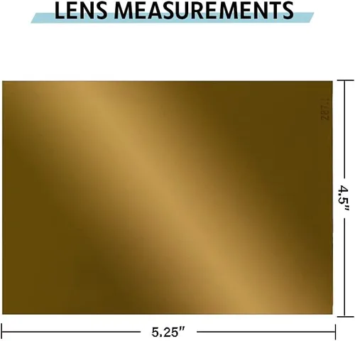 Miniatura 3 de Lente para soldadura grande 4.5 pulgadas x 5.25 pulgadas bañado en Oro