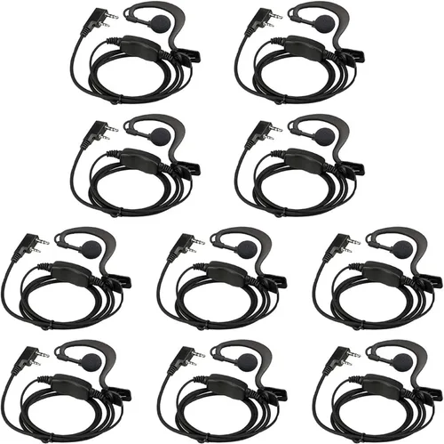 Miniatura 8 de Auricular Walkie Talkie con micrófono para radio BaoFeng Retevis G Shape Headset para Baofeng UV-5R BF-888S Arcshell Retevis H-777 RT21 RT22 Kenwood
