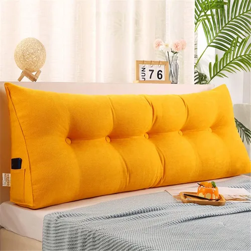 Miniatura 2 de Cojín para cabecero, almohada de lectura, almohada grande para cabecero, soporte lumbar para el día de la madre con funda extraíble, naranja, 59.1 x