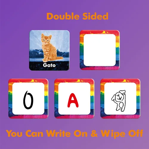 Miniatura 4 de Hebayy Juego de 36 pares de animales a juego, 72 tarjetas didácticas en español, 36 diseños, tarjetas de memoria, juguetes educativos de aprendizaje