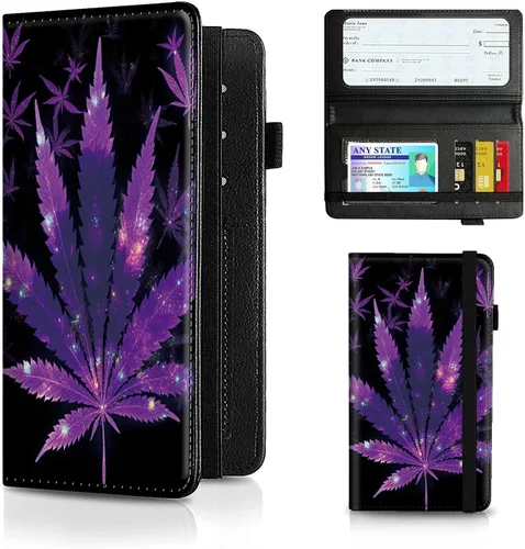 Miniatura 52 de Funda para chequera para hombres y mujeres, cartera de cuero RFID con ranuras para tarjetas de crédito, soporte de cheques duplicados personales
