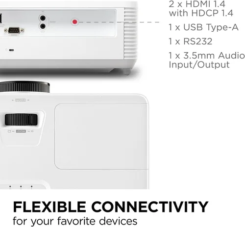 Miniatura 8 de ViewSonic PA503HD Proyector de 4000 lúmenes de alta luminosidad con zoom óptico 1.1x, USB y entradas HDMI para el hogar y la oficina