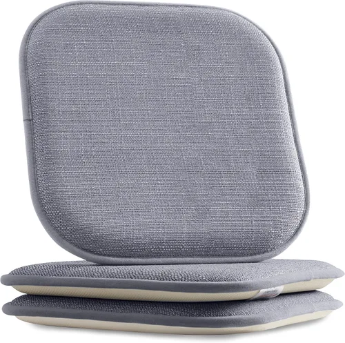 Miniatura 2 de Elegant Comfort Fundas de cojín para silla con lazos y parte trasera de goma antideslizante, espuma viscoelástica gruesa, almohadilla de cojín