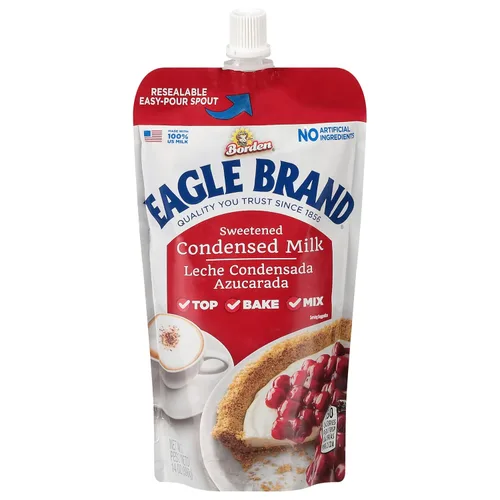 Miniatura 13 de Eagle Brand Leche condensada endulzada de 14 onzas, ideal para flan, cocinar, hornear, bebidas, postres, helados, sin ingredientes artificiales, sin