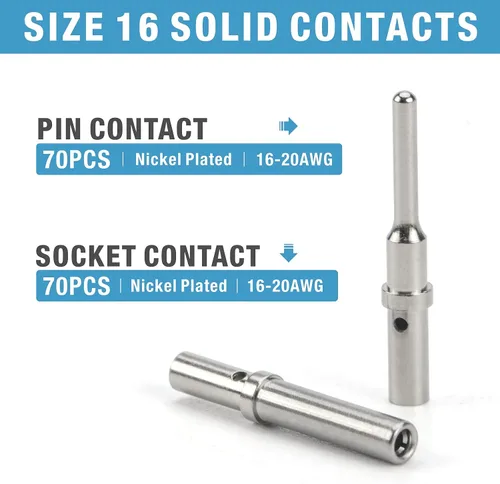 Miniatura 4 de IWISS Kit de conectores grises Deutsch DT de 188 piezas con contactos sólidos de tamaño 16 en configuraciones de 2, 3, 4, 6, 8 y 12 pines