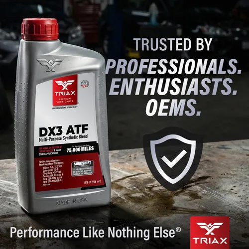 Miniatura 8 de TRIAX DX3 ATF - Compatible con la mayoría de aplicaciones GM Dexron III y Ford Mercon - Líquido para transmisión automática multiuso, optimizado