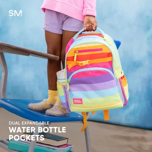 Miniatura 10 de Simple Modern Mochila para niños y niñas escolares, Disney Arcoiris princesa, 18 L