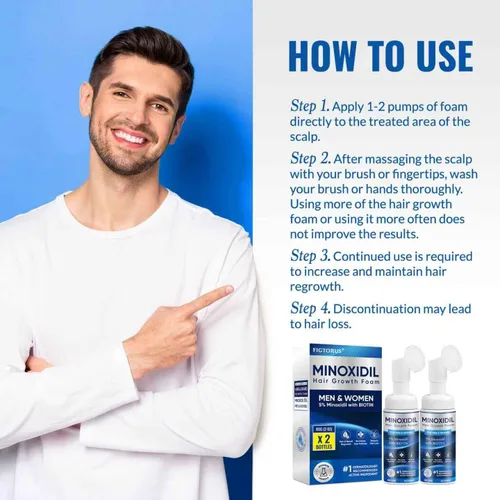 Miniatura 6 de Espuma de minoxidil al 5%, espuma de minoxidil para hombres, minoxidil para el crecimiento del cabello de mujeres, minoxidil para hombres y mujeres
