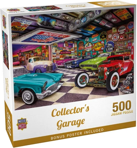 Miniatura 4 de Masterpieces Rompecabezas de 300 piezas para adultos y familias, garaje de coleccionista, 19.25 x 26.63 pulgadas