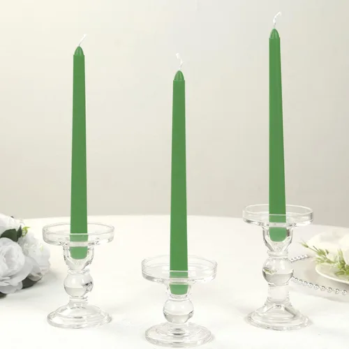 Miniatura 22 de Efavormart 12 Pack 11" Velas cónicas de cera de parafina de rosa mate de color oro rosa de alta calidad, velas de cena largas sin aroma, con mecha