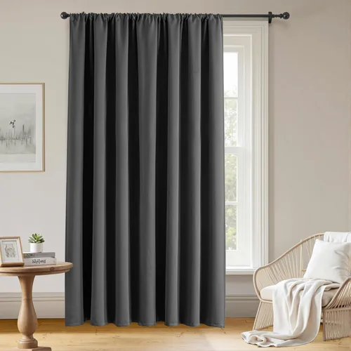 Miniatura 34 de Cortinas opacas para sala de estar, cortinas 100% opacas de 90 pulgadas de largo, juego de 2 paneles de 2 paneles, con aislamiento térmico, pestaña