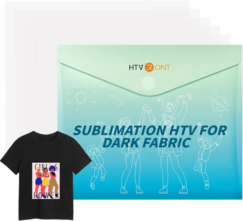 Miniatura 11 de HTVRONT HTV de Sublimación para Tela Oscura/Tela Clara - Paquete de 20 Vinilo de Sublimación Mate - Plantillas de Sublimación para Camisetas