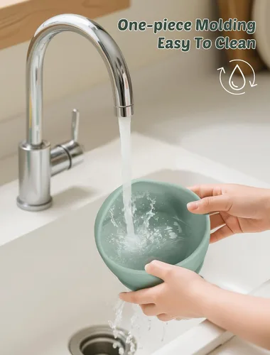 Miniatura 7 de Juego de tazas de silicona para niños pequeños, 2 tazas con popote y 2 tazas para bebés de 6 meses, tazas de entrenamiento a prueba de derrames a