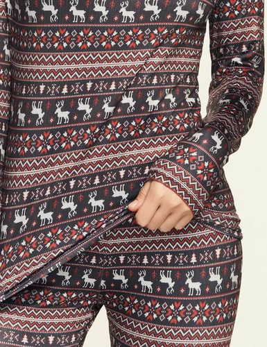 Miniatura 5 de TSLA Conjunto de ropa interior térmica para mujer, vellón suave, pantalones largos, primera capa cálida para invierno, parte superior e inferior
