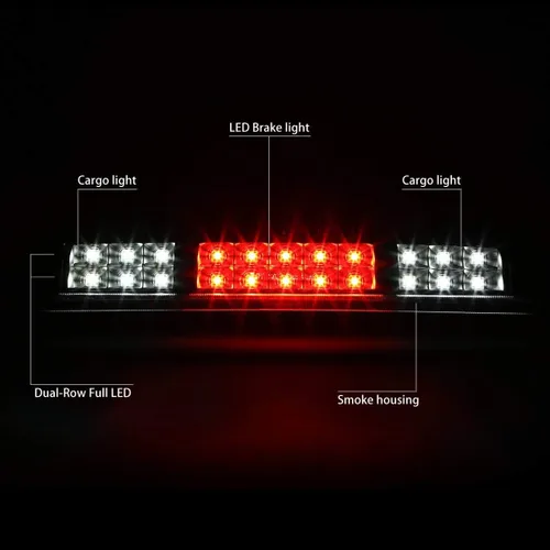 Miniatura 3 de Reemplazo de luz de freno trasera de tercera cola para Ford F-150 Lincoln Mark LT 2004 2005 2006 2007 2008, impermeable de doble fila LED de montaje