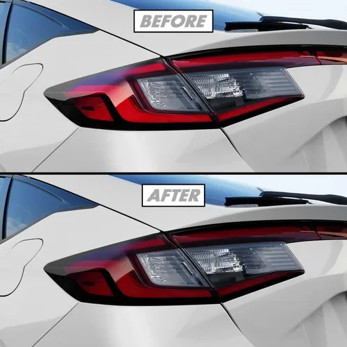 Miniatura 9 de SlickMod Protector de vinilo para luces traseras, precortado, tinte ahumado, para Honda Civic Hatchback 2022-2023