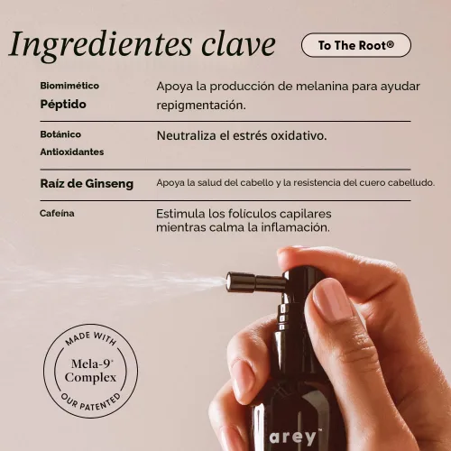 Miniatura 5 de Arey The System - Suero y suplemento diario para el cabello para mujeres y hombres, ralentiza el crecimiento del cabello gris en 3 a 6 meses
